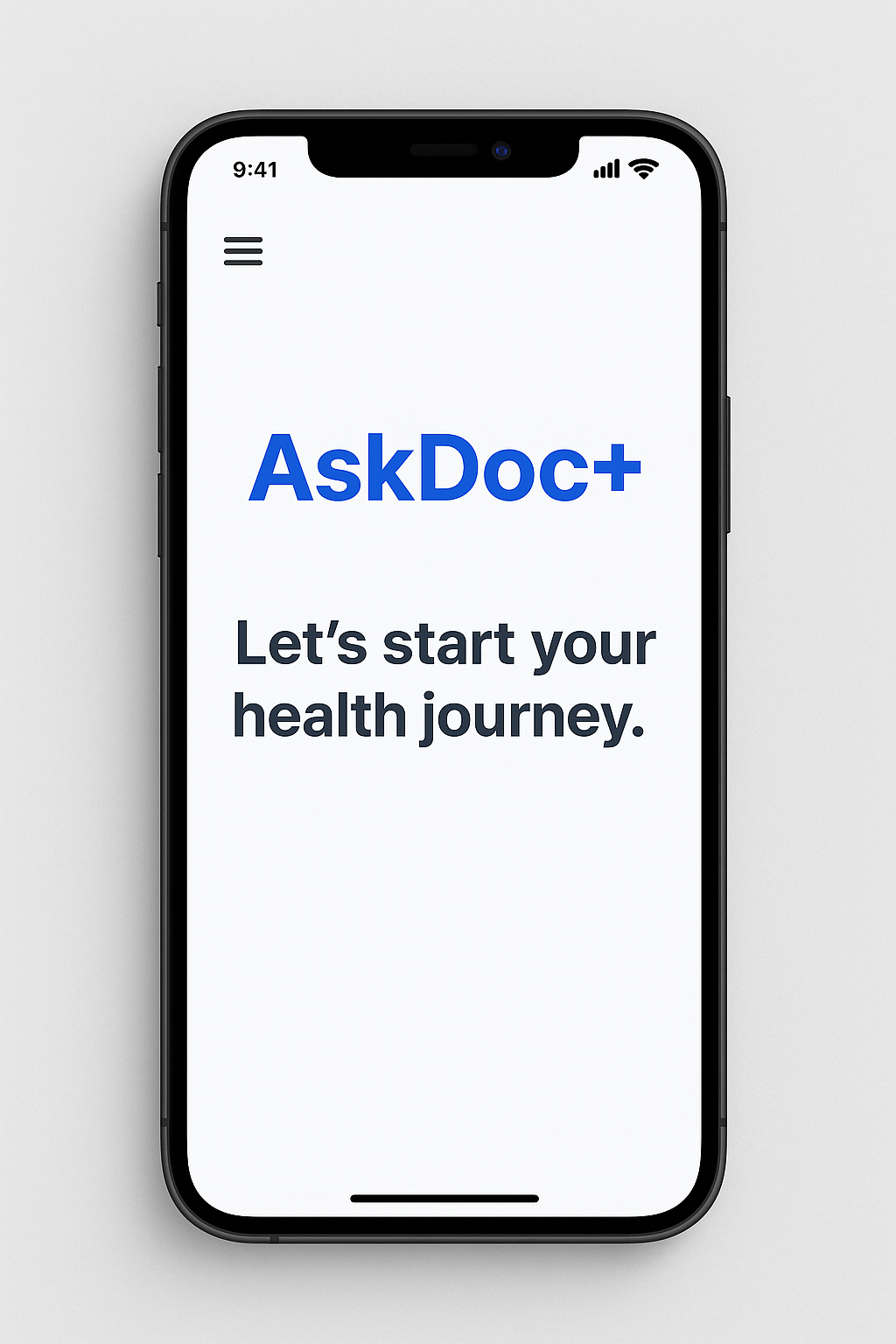 AskDoc AI Interface Screenshot showing app view